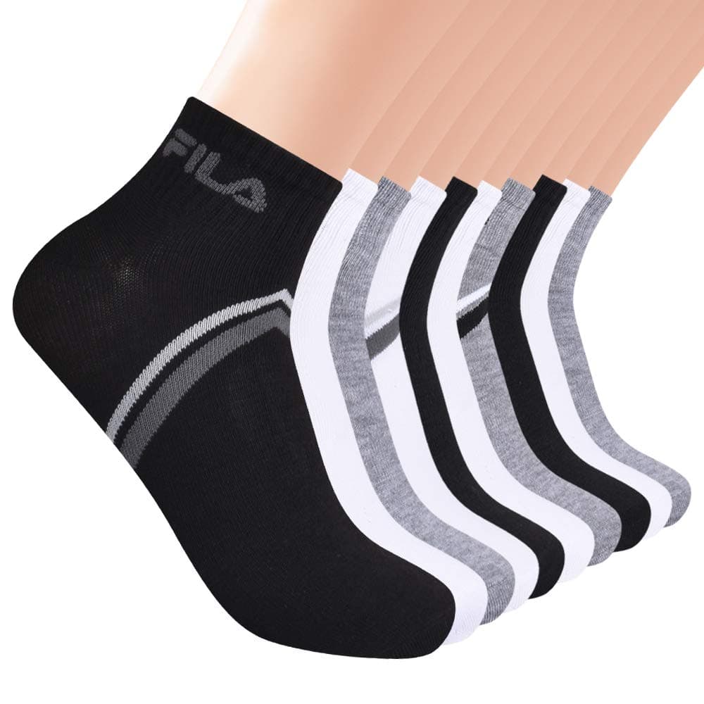 Fila Men's Chevron Striped Quarter Socks