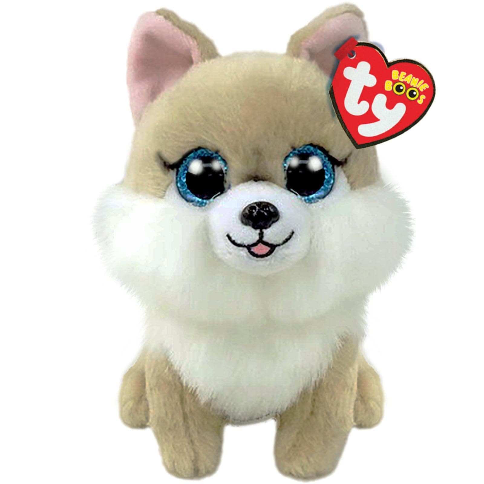 Dog Beanie Boo's-Plush Honeycomb Le Corgi 15cm-TY36571, TY36571, Beige, White, Small
