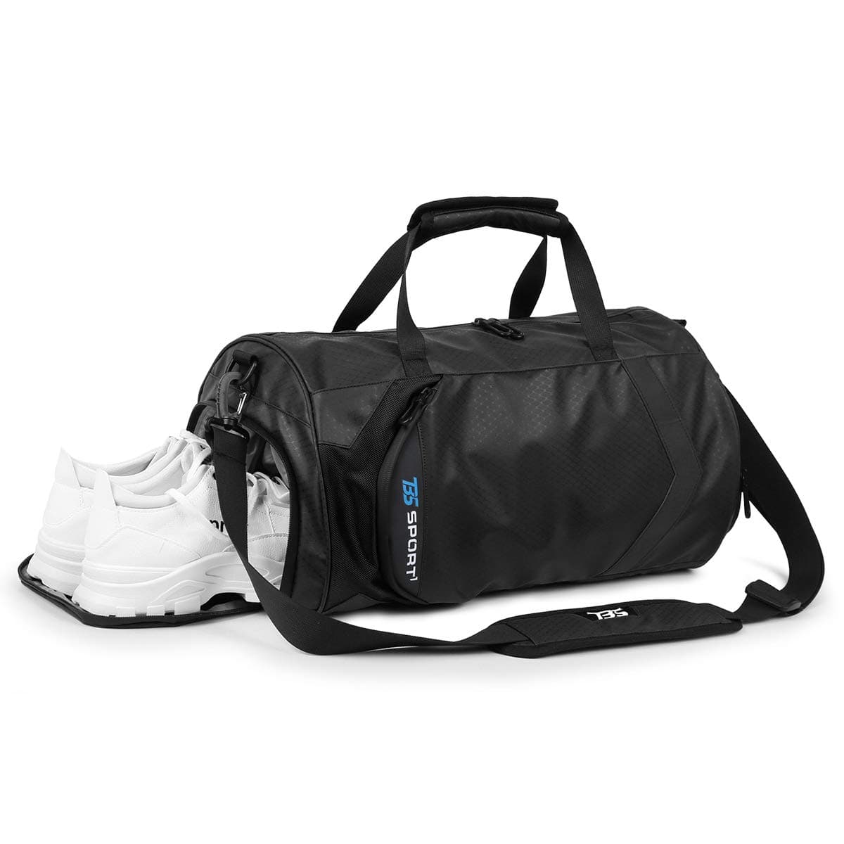 SANXDI Sports Gym Bag with Shoes Compartment and Wet Pocket, Travel Duffle Bag for Men and Women, 35L Holdall Bag Yoga Training Bag Overnight Weekend Bag Swimming Bag