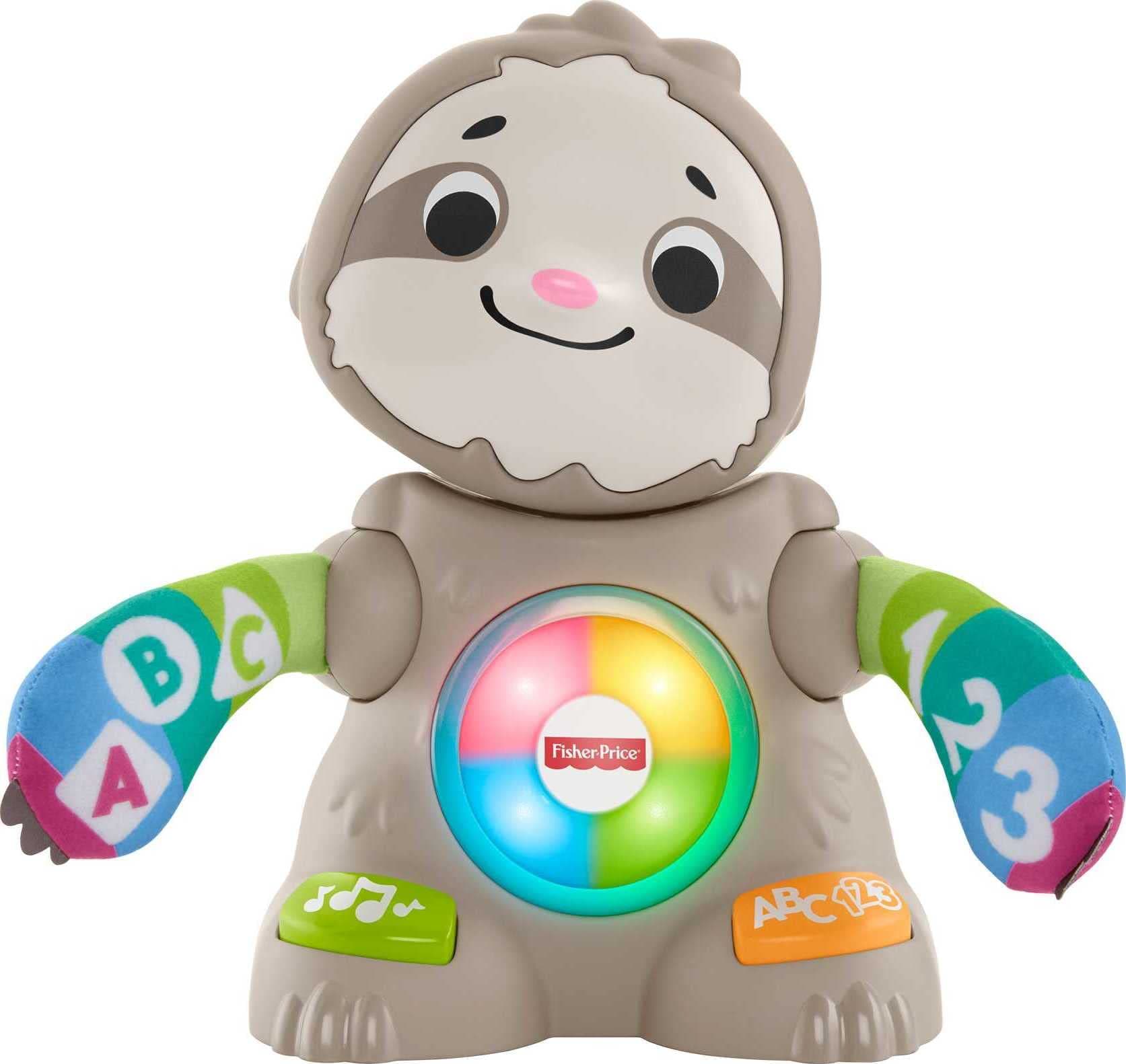 Fisher-PriceLinkimals GHY89 Sloth Matthie Interactive Baby Learning Toy Sounds and Lights for 9 Months and Up (French Version)