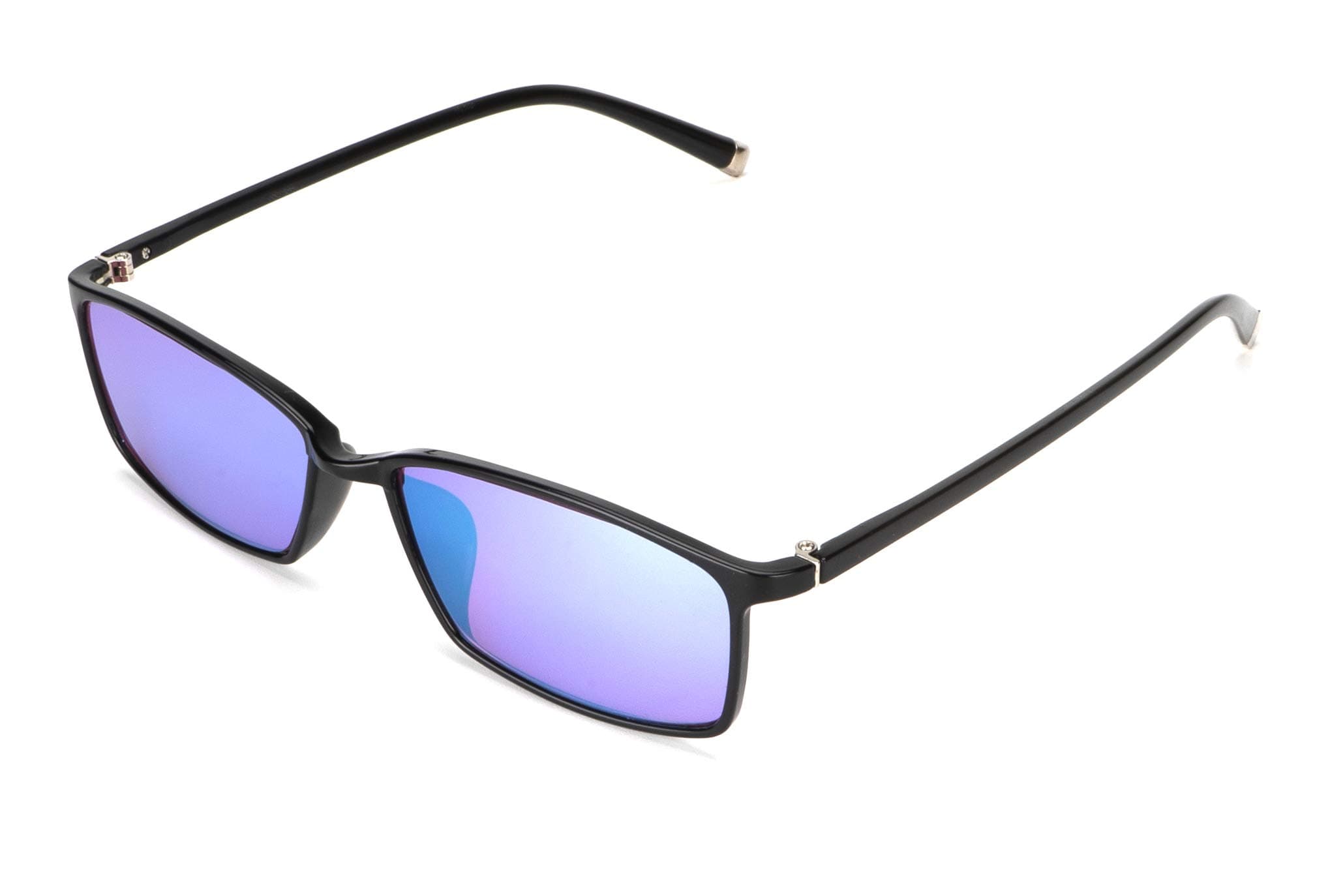 STBJ Color Blind Glasses for Men and Women with Red-Green Blindness,Purple Blue Lens,Fullframe