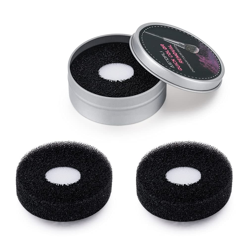 ASTOFLI 3 Pack Color Removal Makeup Brush Cleaner Sponge, Eyeshadow Color Switch Immediately Brush Cleaner, Quickly & Easily Clean Makeup Brushes Without Water or Chemical Solutions