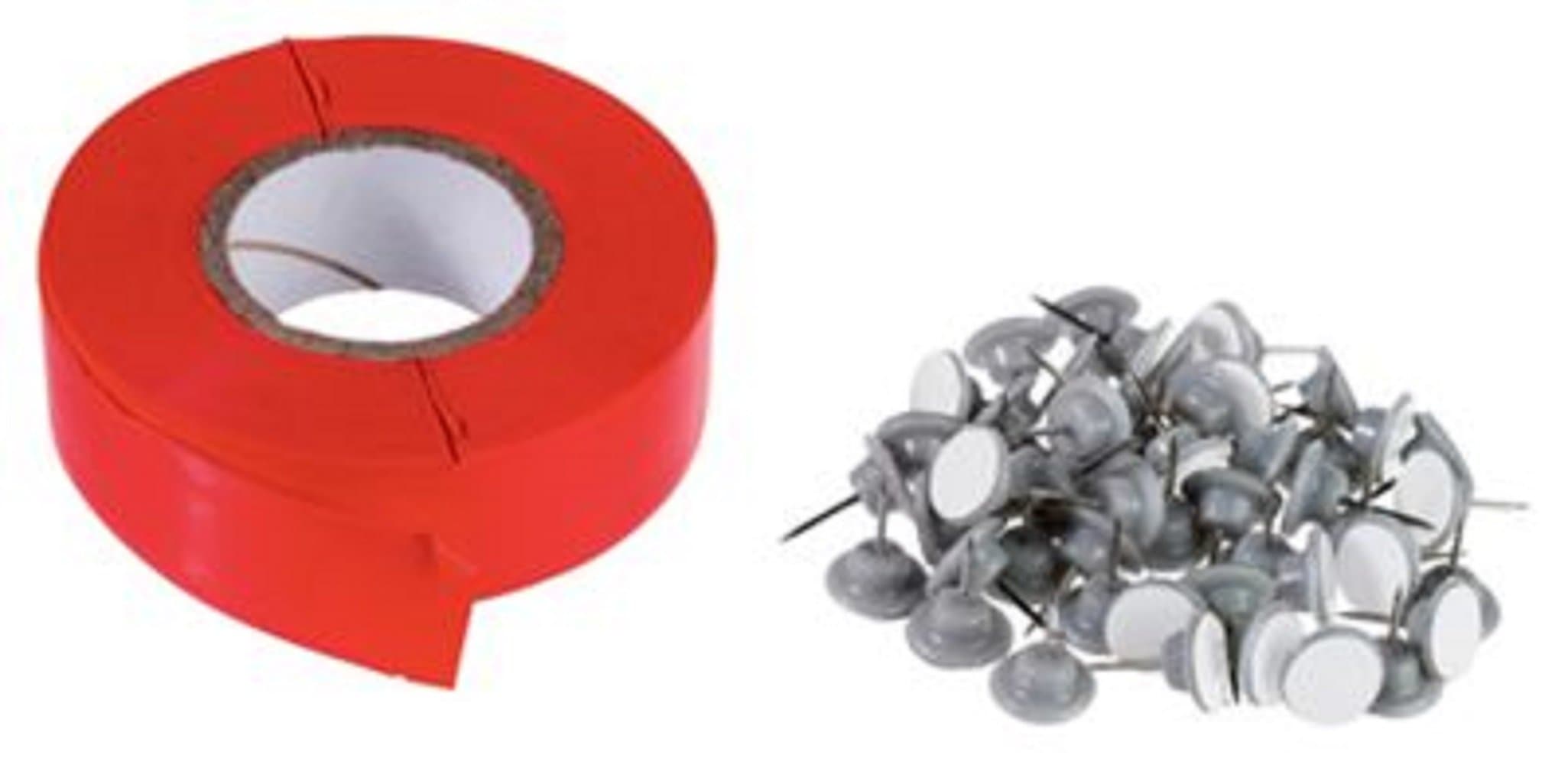 HME 150' Trail Marking Ribbon - Environmentally Safe Fluorescent Orange Weather-Resistant Hunting Tape with 50 Reflective White Tacks, 1.00 x 1.00 x 1.00