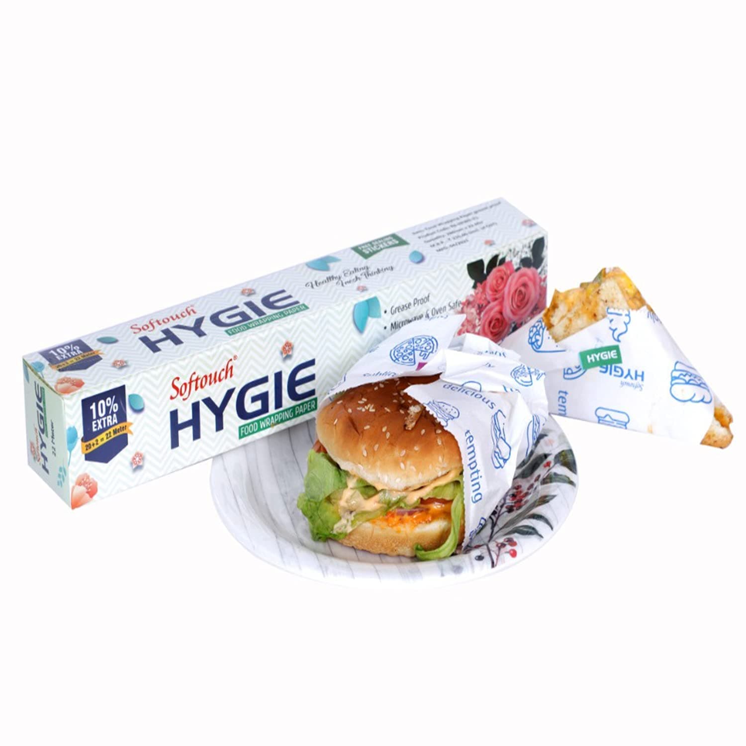 Softouch Hygie Multipurpose Food Wrapping Paper 22 Meter |Home & Commercial Use
