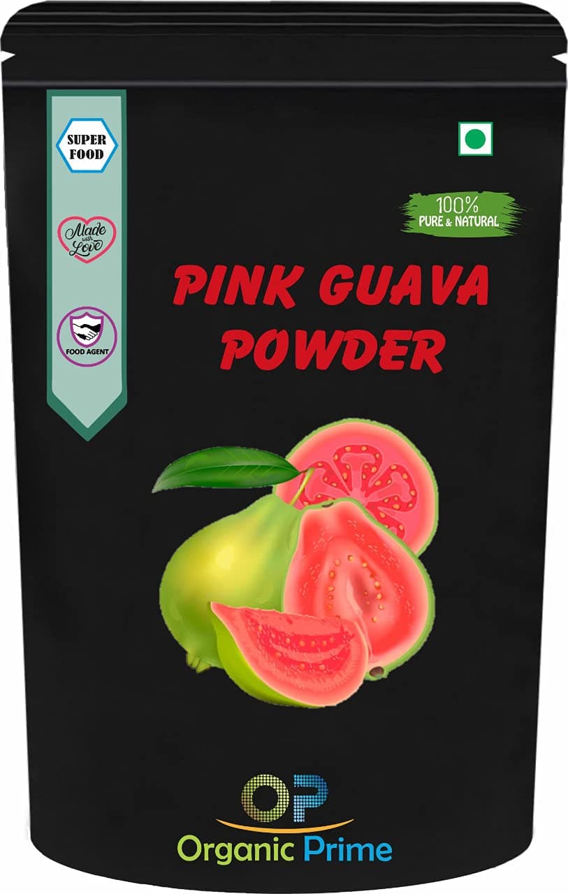 Organic Prime Pink Guava Fruits Powder | Dry, No Added Sugars and Preservatives - 100 GM By Organic Prime