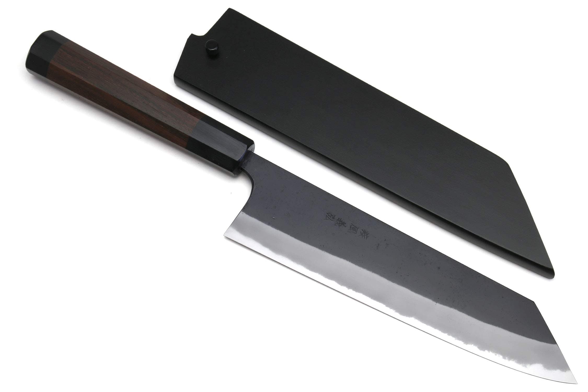 Yoshihiro Blue High Carbon Steel #1 Masashi Kurouchi Series Kiritsuke Japanese Multipurpose Knife (7'' (180mm) & Saya)