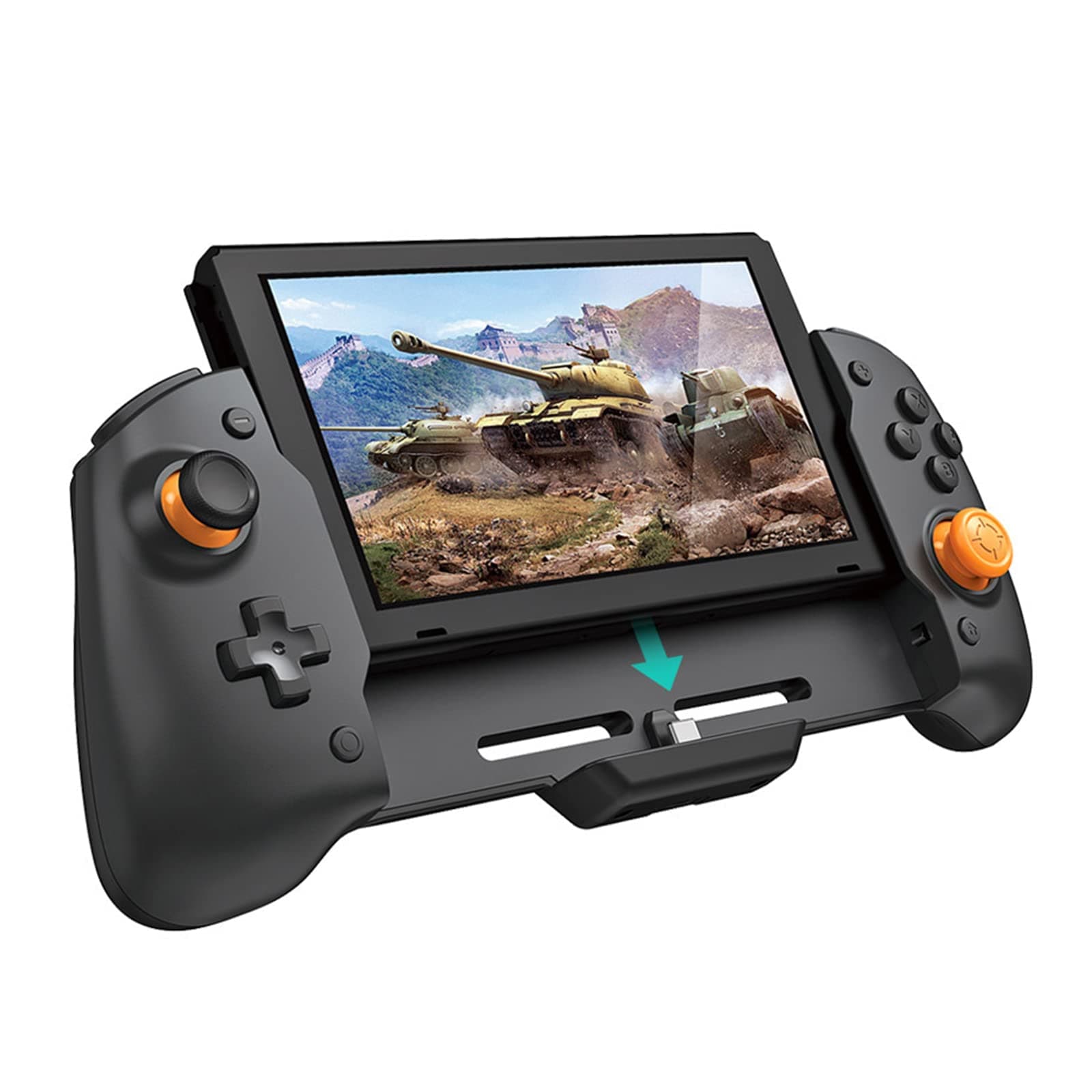 ECHZOVE Switch Controller Grip for Nintendo Switch - Ergonomic Handheld Controller with Six-Axis Gyroscope, Twin Motor Vibration, Type-C Charging, Anti-Drift Design - Ideal for Travel & Long Play Sessions