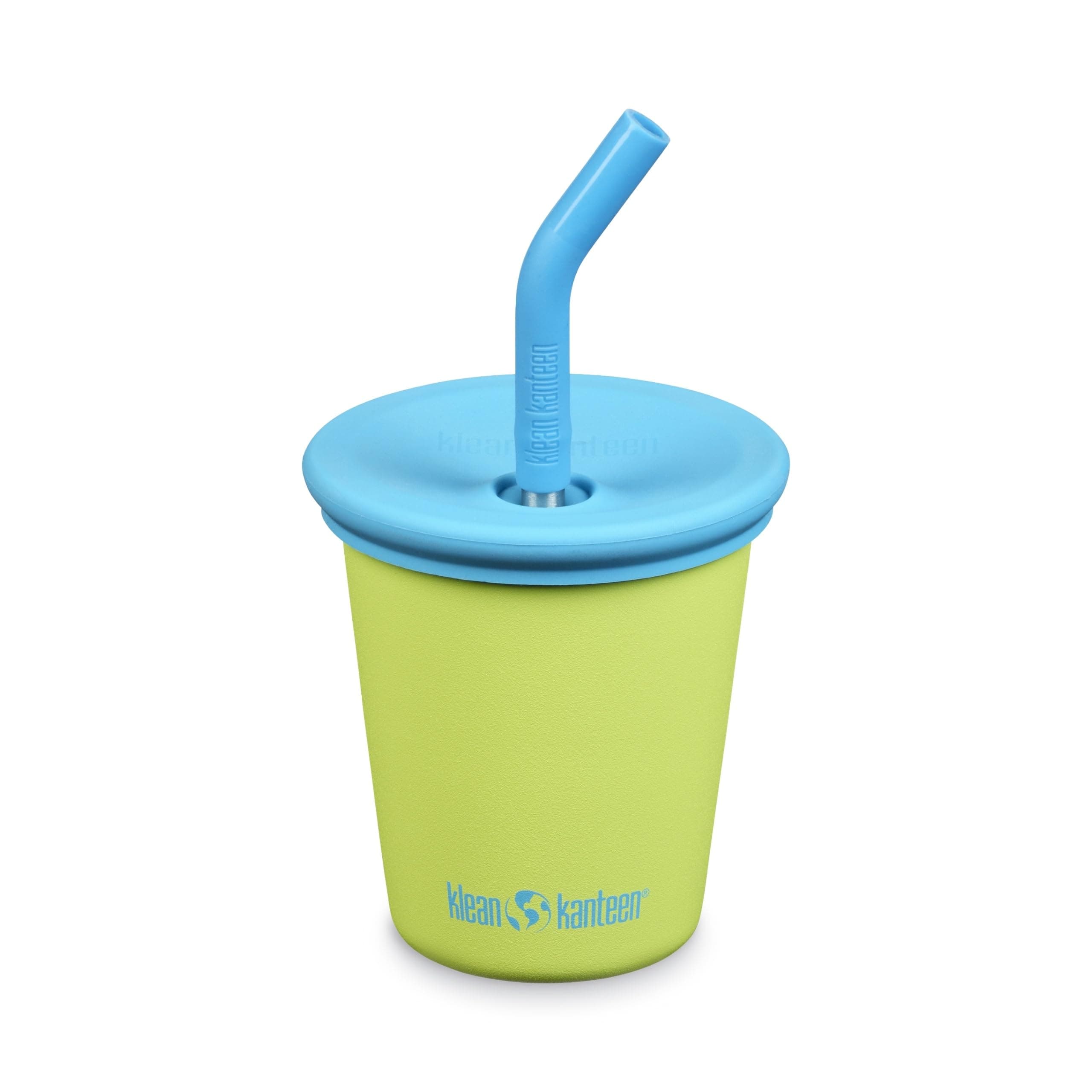 Klean Kanteen Kid Cup 10oz Stainless Steel Cup with Straw Lid Juicy Pear