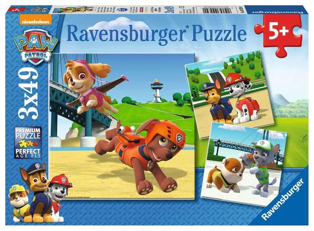 Ravensburger Paw Patrol 3x 49pc Jigsaw Puzzles for Kids Age 5 Zears Up