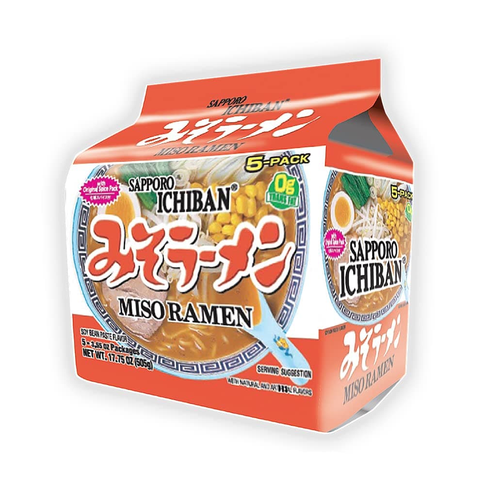 Sapporo Ichiban Instant Bag Miso Ramen Noodles, 17.75 Ounce by Sapporo Ichiban