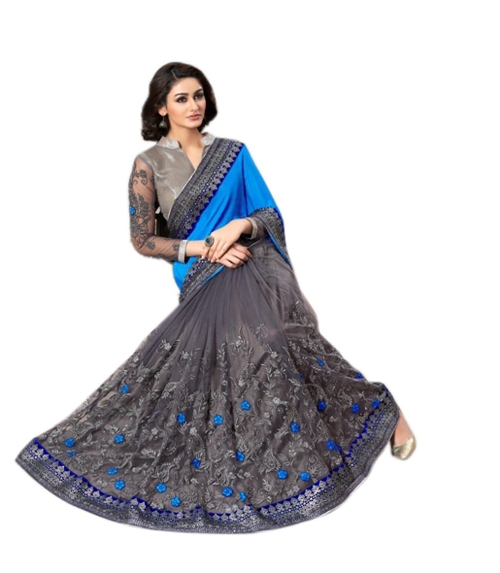 Aarah Women's Ethnic Wedding And Party Wear Heavy Handwork Sari