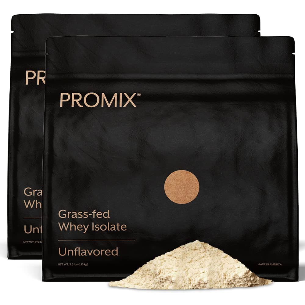 ProMix Nutrition Native Whey Protein Isolate Powder Concentrate: Standard 100 Percent All Natural Grass Fed & Undenatured Best Optimum Fitness Shakes & Energy Smoothie Bowls: Unflavored 5lb