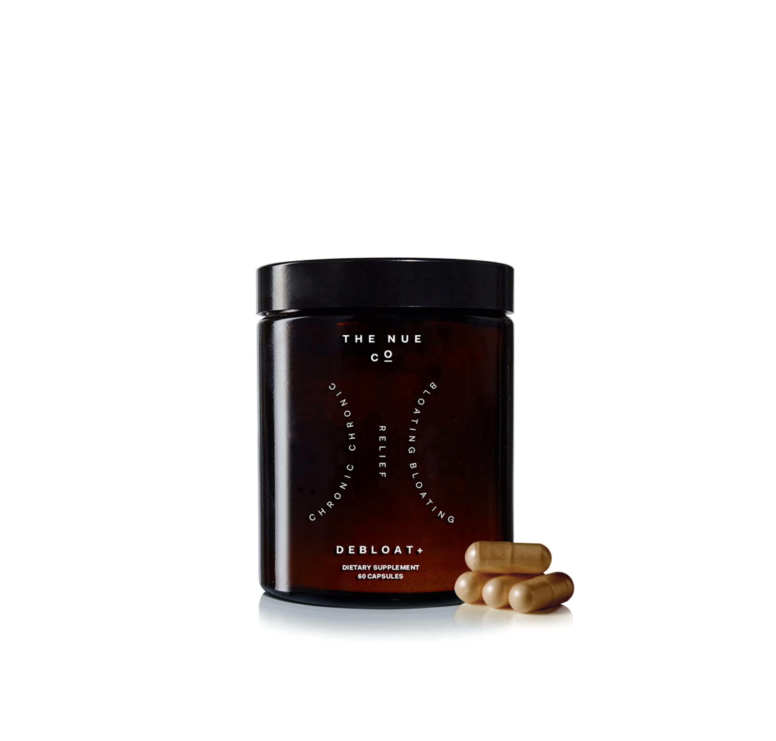 The Nue Co.- DEBLOAT+ - Daily Gut Health Supplement for IBS Symptoms and Bloating Relief - Vegan, Gluten-Free, Sugar-Free - 30 Day Supply (Jar)