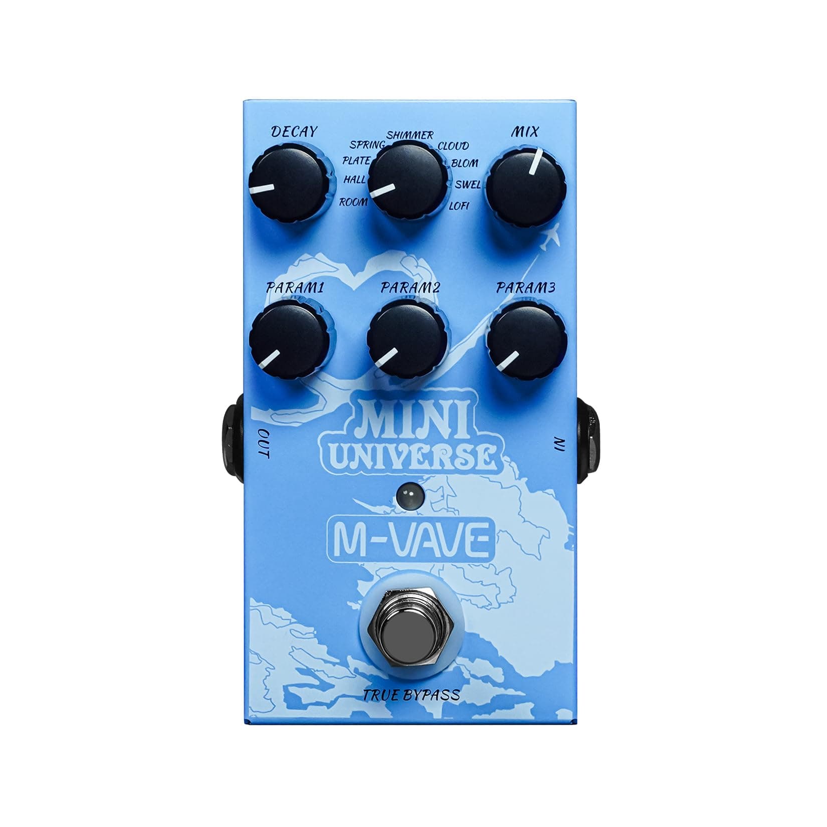 M-VAVE Guitar Pedal Reverb Innovation Unique Sound 9 Effects Reverb Universe Pure Digital Pedals