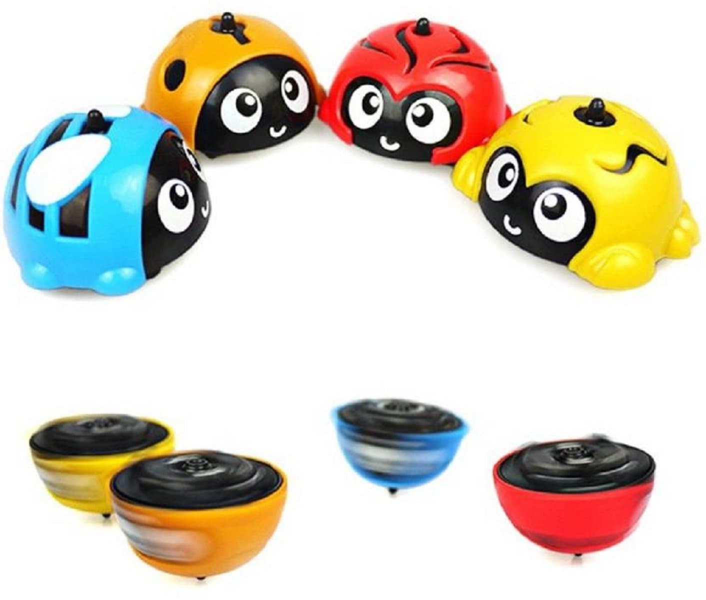 Emob Best Birthday Return Gift Battle Car with Different Rotating Mode and Accessories Spinning Toy Dash Car - Set of 4