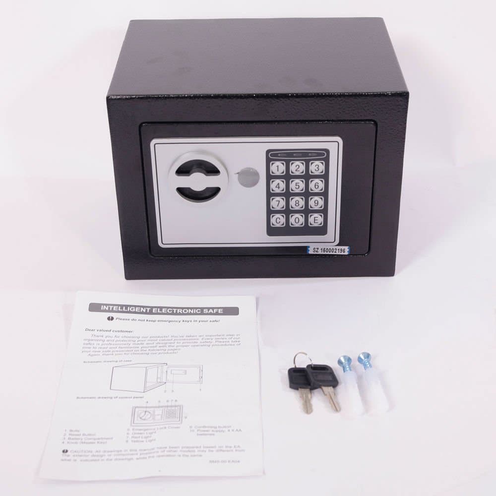 Mega Product-Digital Electronic Safe Box Keypad Lock Home Office Hotel, Black