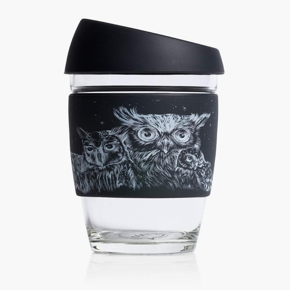 Cup 12oz Eco-innovative Borosilicate Glass Reusable Classic Cup | Artist Series (Jen Lobo)