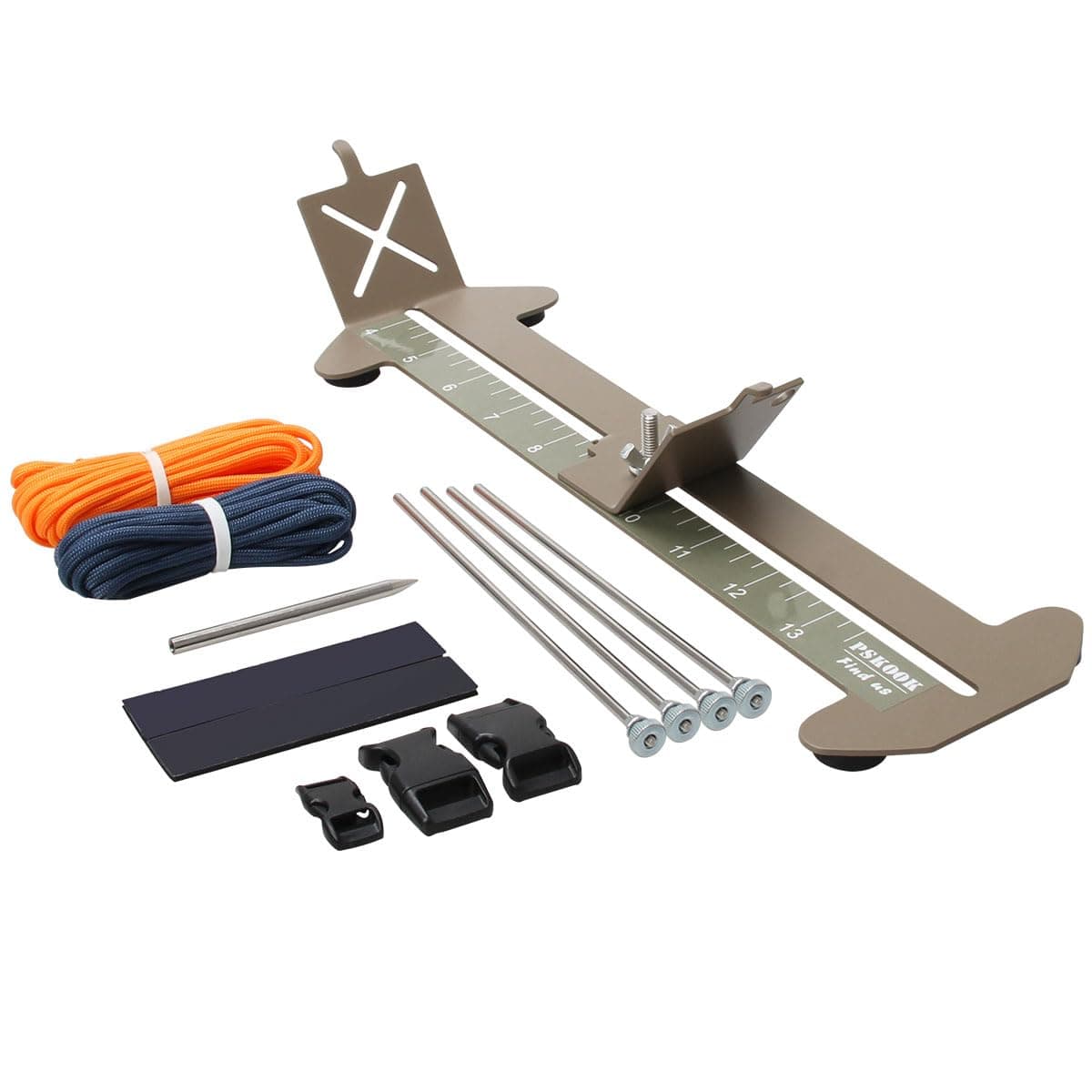 2 in 1 Paracord Jig, Paracord Bracelet and Paracord Jig Making Kit, Adjustable Length DIY Craft Paracord Tools 4" to 13" with Free Cord and Buckles