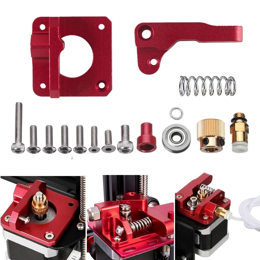 Creality Dual-Gear Upgrade MK8 Bowden Extruder Feeder Assembly for Ender 3/3Pro/3X, Ender 5/5 Plus/Pro, CR10, CR-10S, CR10 S4/S5, Prusa 3D Printer 1.75mm Filament (Right Direction)