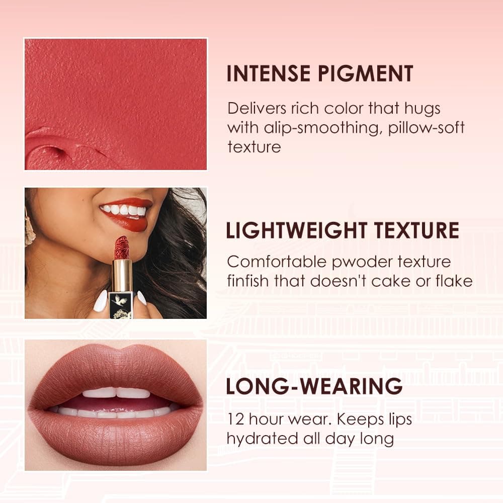 CATKIN Red Lipstick, Semi-Matte, Long Lasting, High Impact, Moisturizing Formula, enriched with Avocado Oil and Vitamin E, 3.2g