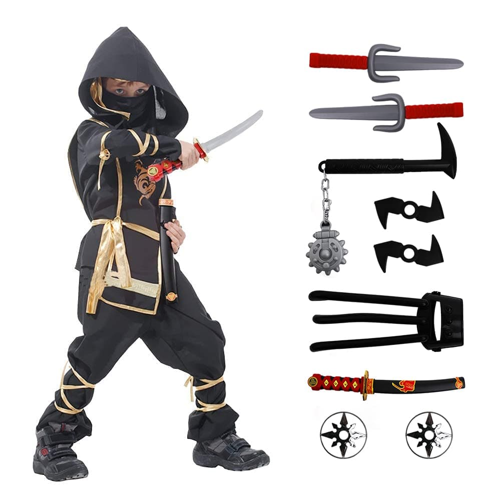 Xplanet Ninja Halloween Costume for Boys with Included Accessories for Child Dress up Best Gifts
