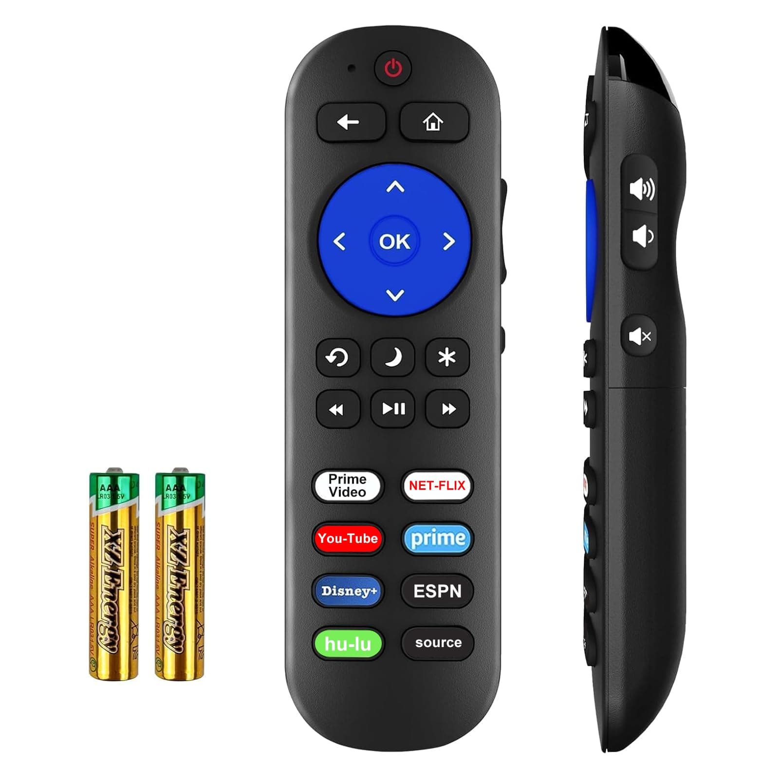 IR Remote for Roku TV Remote & Roku Players, Not for Roku Stick, Compatible with Roku 1 2 3 4, Express, Premiere, Ultra/LT Models Listed, Power and Volume Require Learning Old TV Remote to Setup