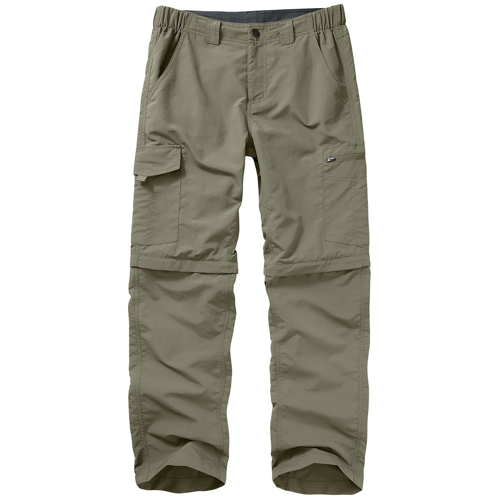 Mens Hiking Pants Convertible Zip Off Lightweight Quick Dry Fishing Safari Camping Travel boy Scout Pants