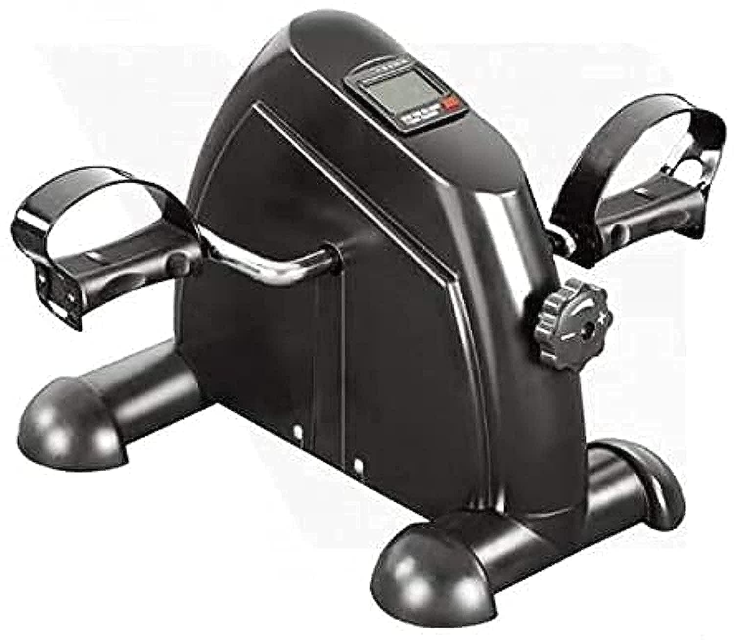 Mini Portable Exercise Pedal Exerciser Bike Best Arm Leg Peddler Machine Mini Spinning Bicycle Led Screen Display Sport Gym Equipment, Black