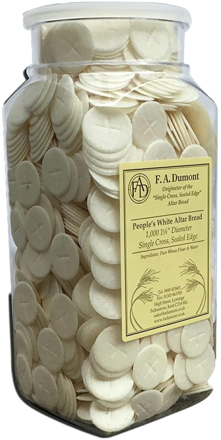 Altar Bread - 1 1/8" White - 1000 Container