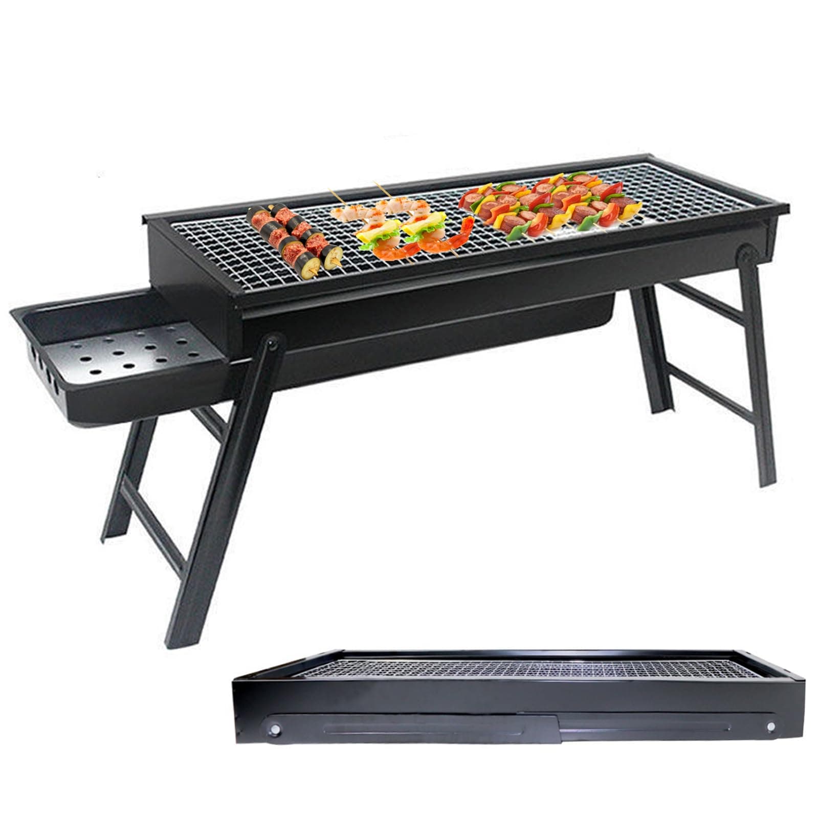 DAYONG Portable Barbecue Grill, Compact Outdoor Charcoal Grills for 2-8 People, Folding Portable BBQ Grill for Outdoor Camping, Home Party, Backyard BBQ. (Type-B)