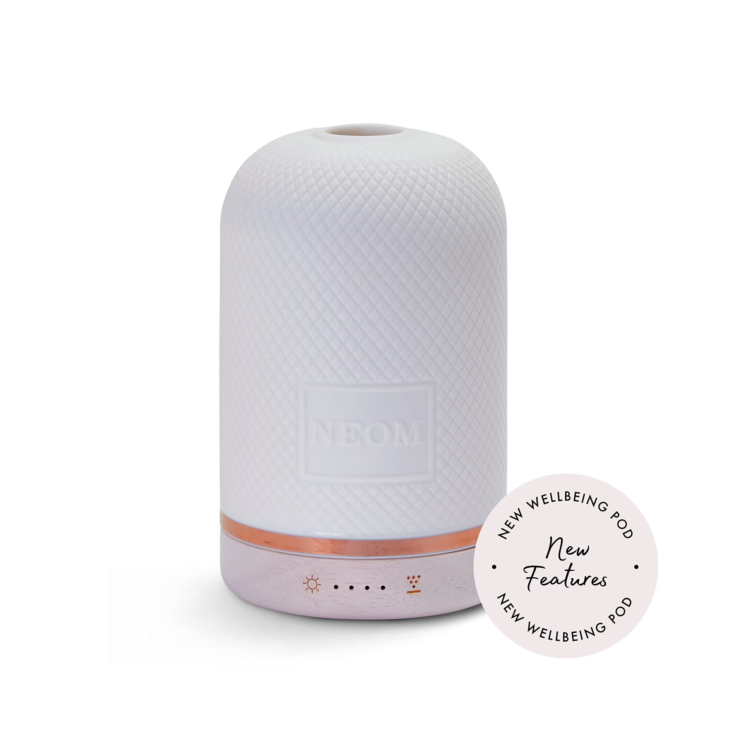 NEOM – Wellbeing Pod | Premium Ultrasonic Essential Oil Diffuser | Ceramic Cover, LED Light & Timer | Aromatherapy Diffuser | Home Fragrance | Gift