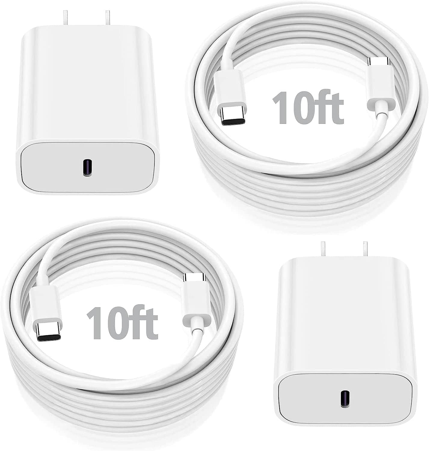 10FT iPad Charger Cord, 20W USB C Fast Charger with Long Charging Cable for iPad Pro 13/12.9/11 inch, iPad 10th Generation, iPad A16 11th Generation, iPad Air 13/11 inch/5th/4th, iPad mini 6/7th