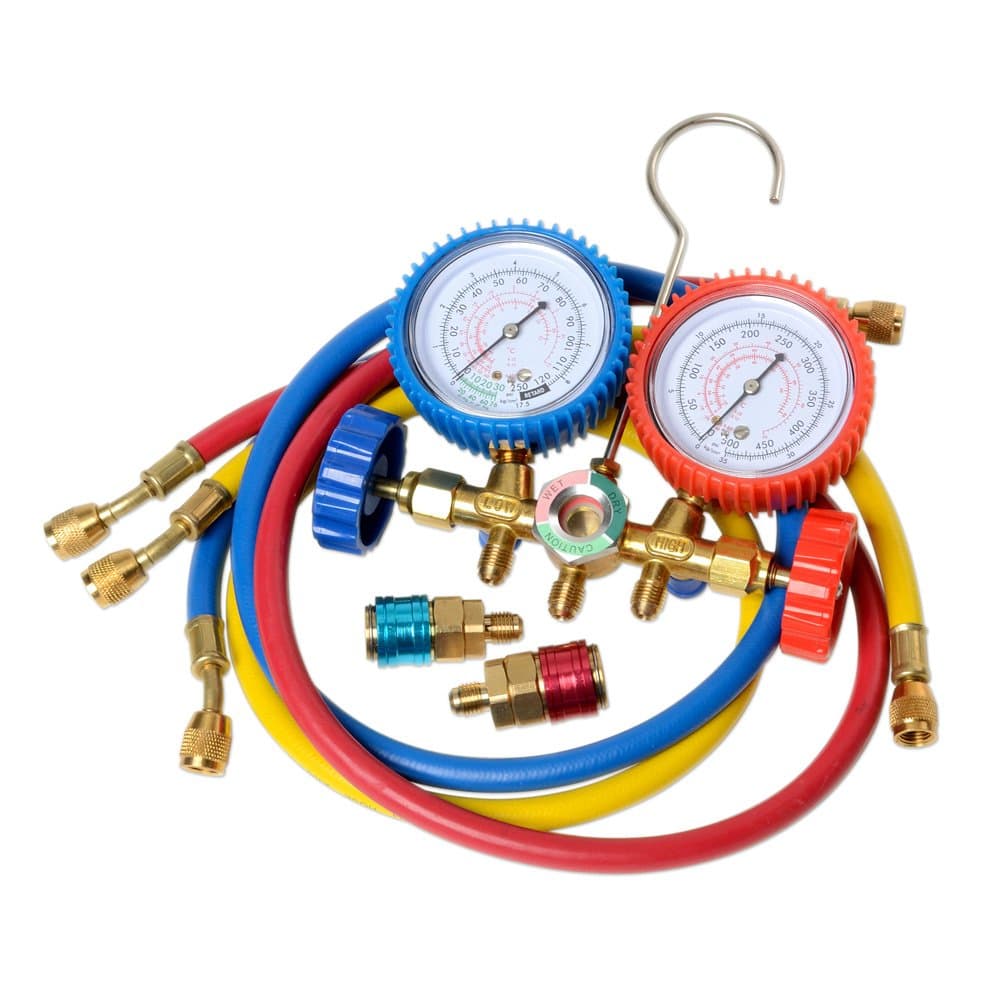 A/C Manifold Gauges Set Manifold, Gauge & Hose Set Industrial HVAC Gauges