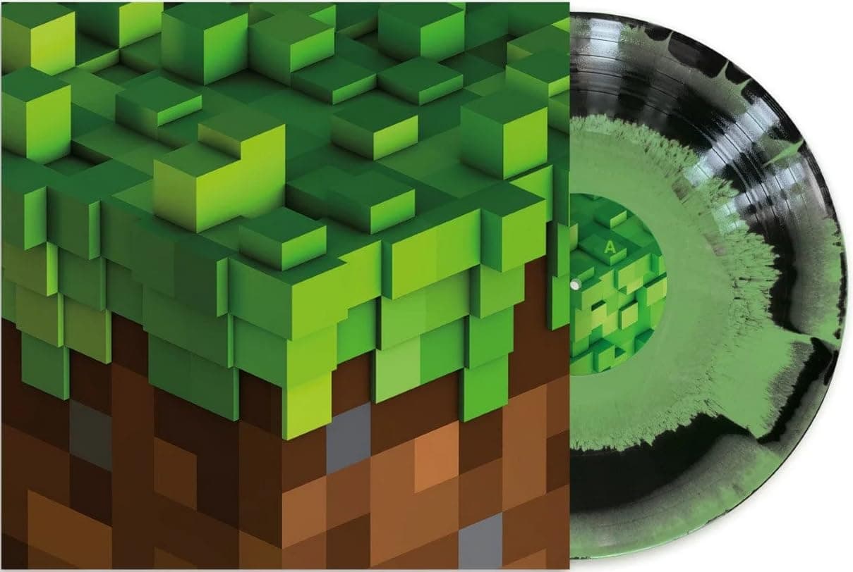 Minecraft Volume Alpha Green & Black "Emerald Ore" Swirl Vinyl