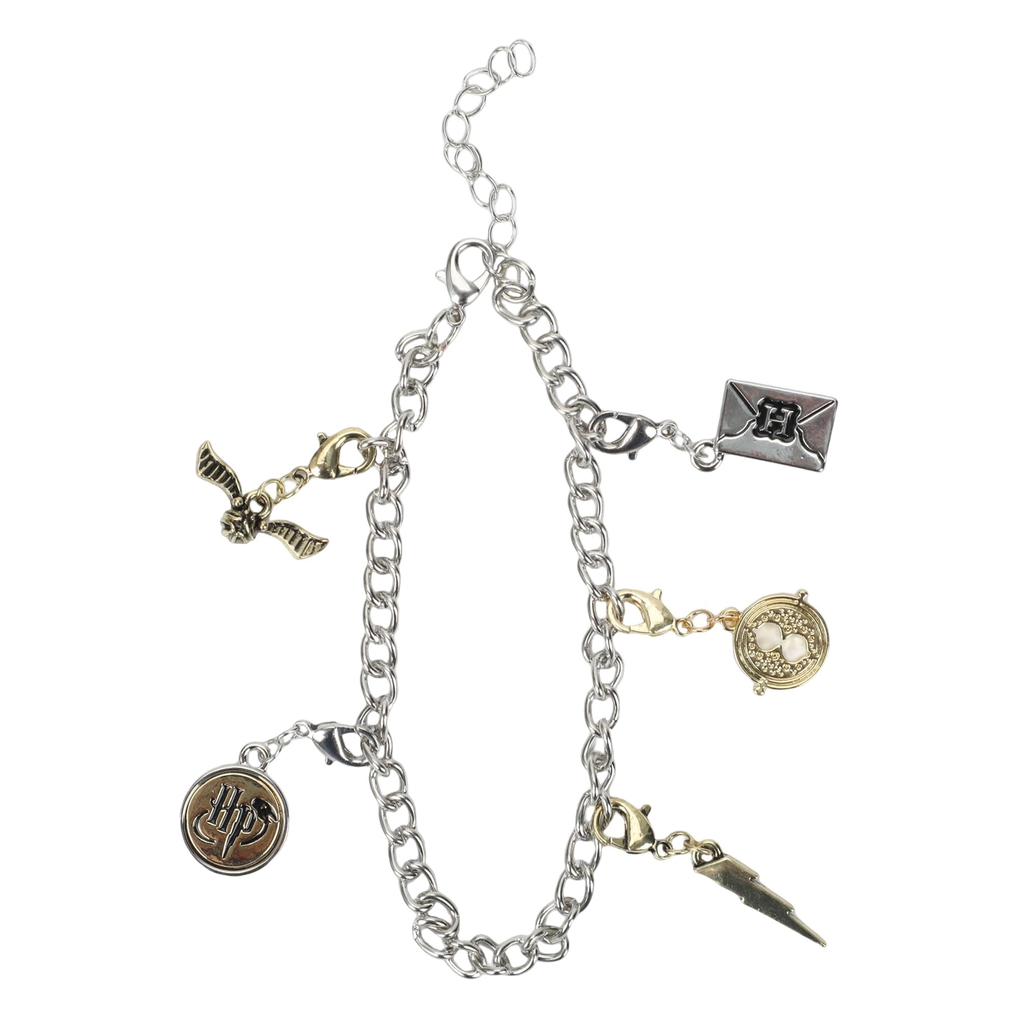 Harry Potter Multi-Charmed Bracelet, OSFA, Zinc, no gemstone, OSFA, Zinc, no gemstone