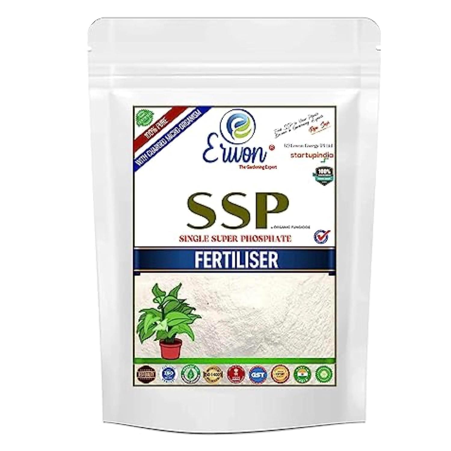 Erwon Single Super Phosphate Fertilizer, Pure, Premium Powerful Fertilizer For Overall Growth Of Plants (900 Gm), Powder