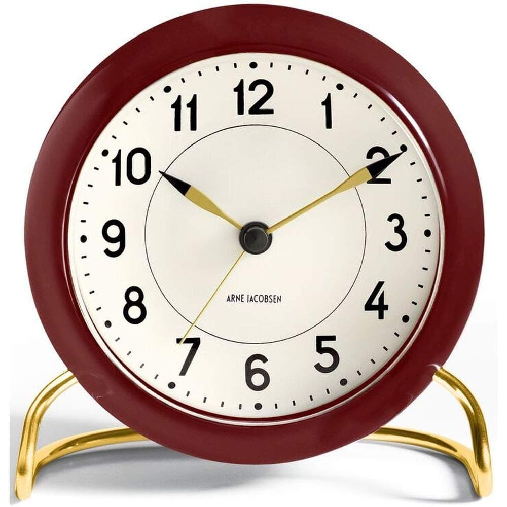 Rosendahl Watch Aj Table Clock Station Red Arne Jacobsen, Abs Plastic, Glass