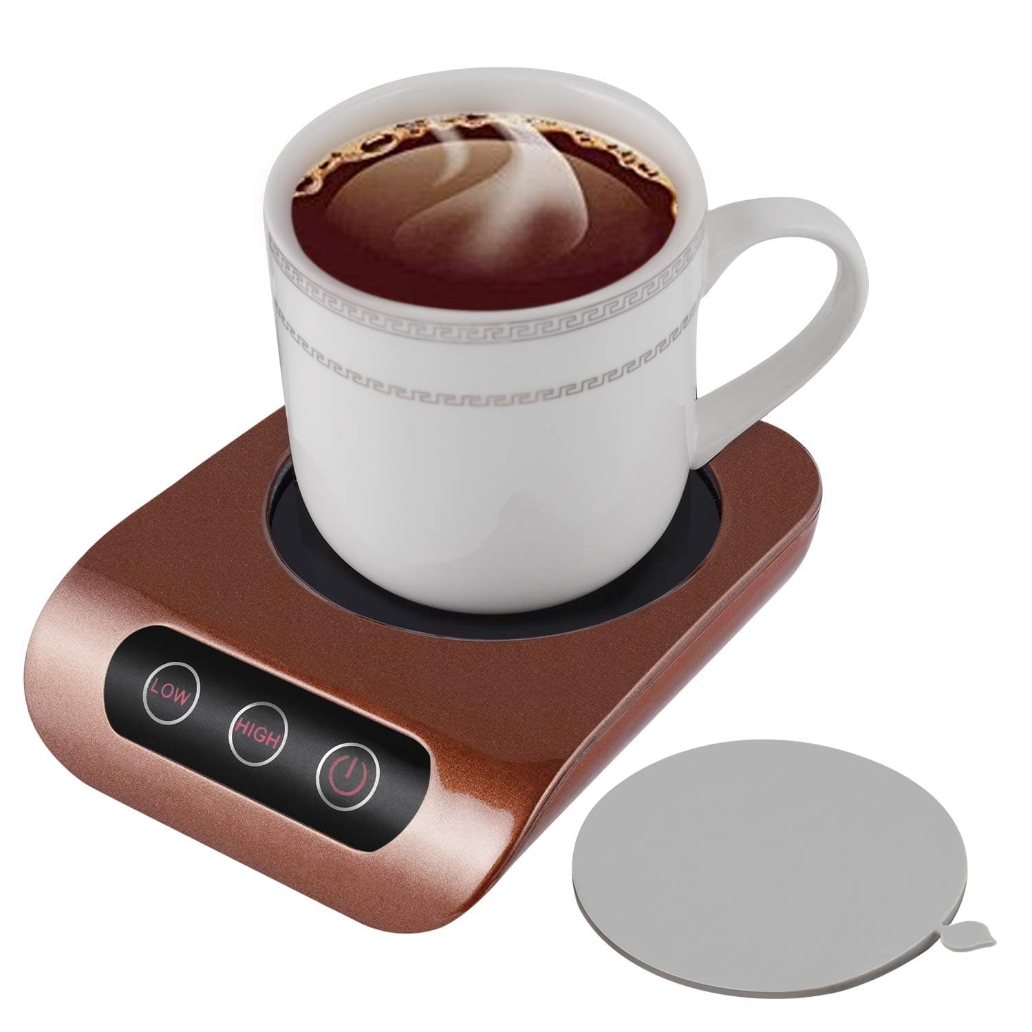 KUWAN Coffee Mug Warmer - Desktop Beverage Warmer - Electric Cup Warmer Tea Water Cocoa Milk Soup for Office Home 110V 30W Best Gift for Coffee Lovers