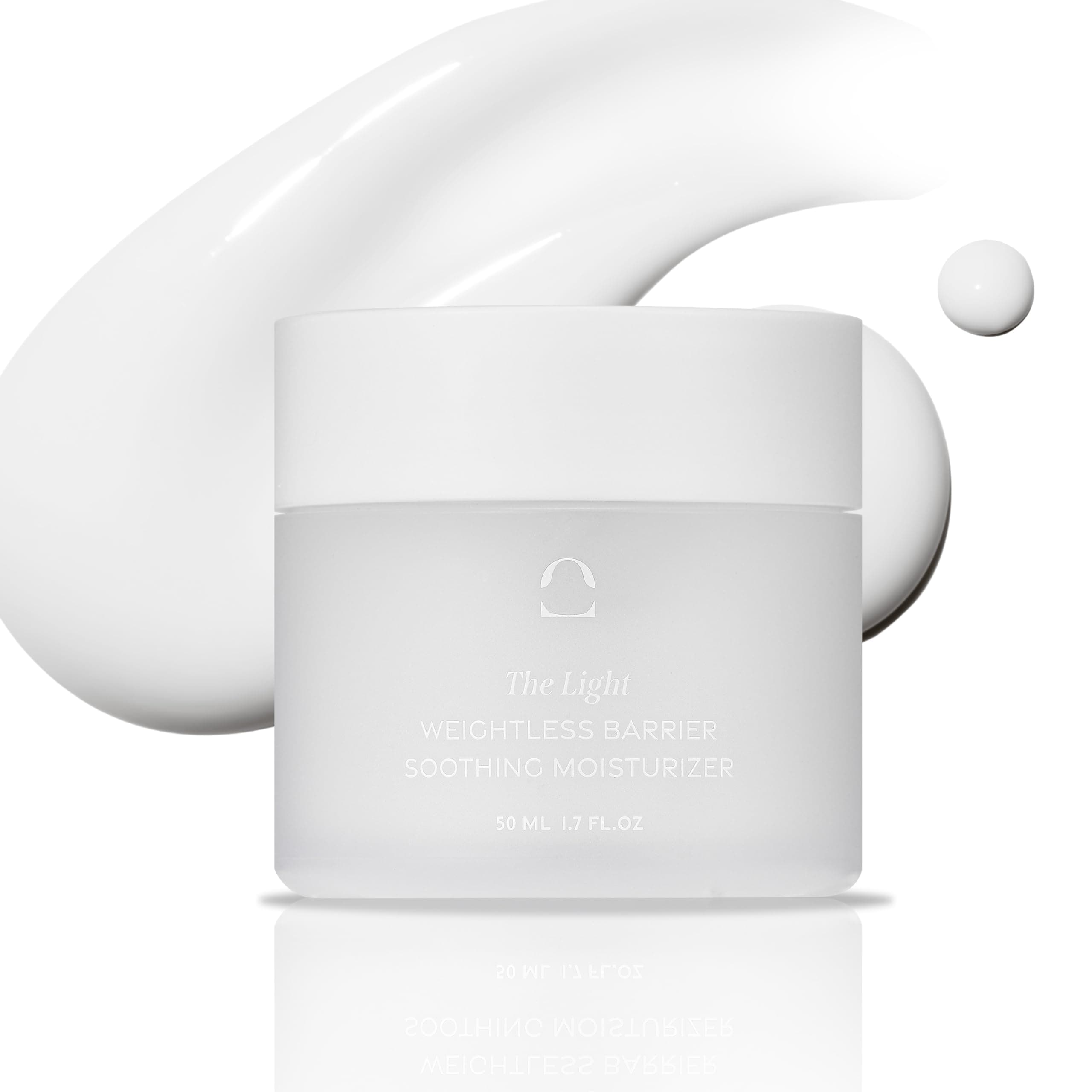 LEORA Weightless Barrier Soothing Moisturizer, 50ml I Skin Barrier Repair, Ectoin Moisturizer for Dry Sensitive Skin, Vegan, EWG Green I Calming and hydrating face cream