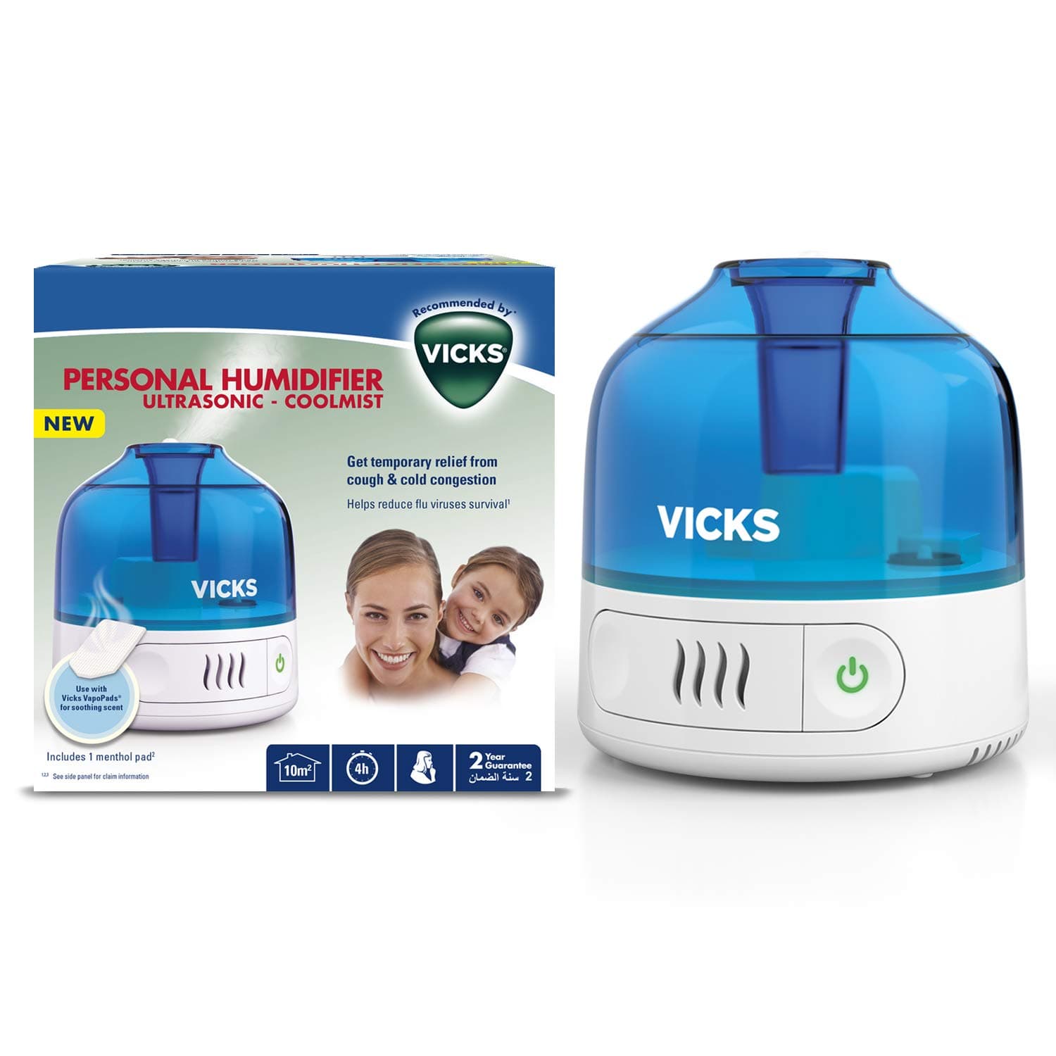 VUL505E4 Humidificateur personnel Cool Mist VICKS VUL505, 540 g