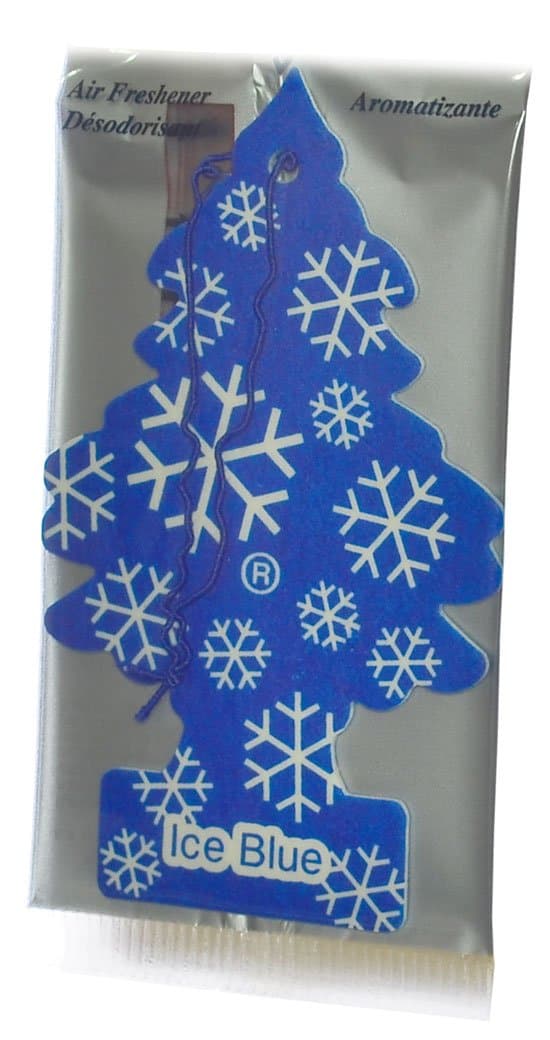 Little Trees Cardboard Hanging Car, Home & Office Air Freshener, Ice Blue