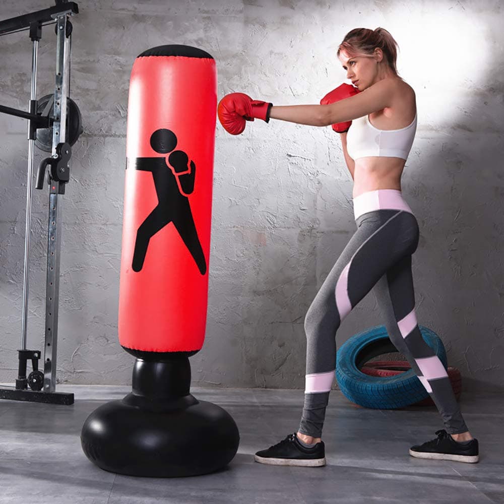Hannah Inflatable Punching Bag, 160cm Free Standing Boxing Punch Bag, Adult/Kids Fitness Punch Bag, Excellent Quality Training Boxing Bag Fitness Sandbag for Adult Kids