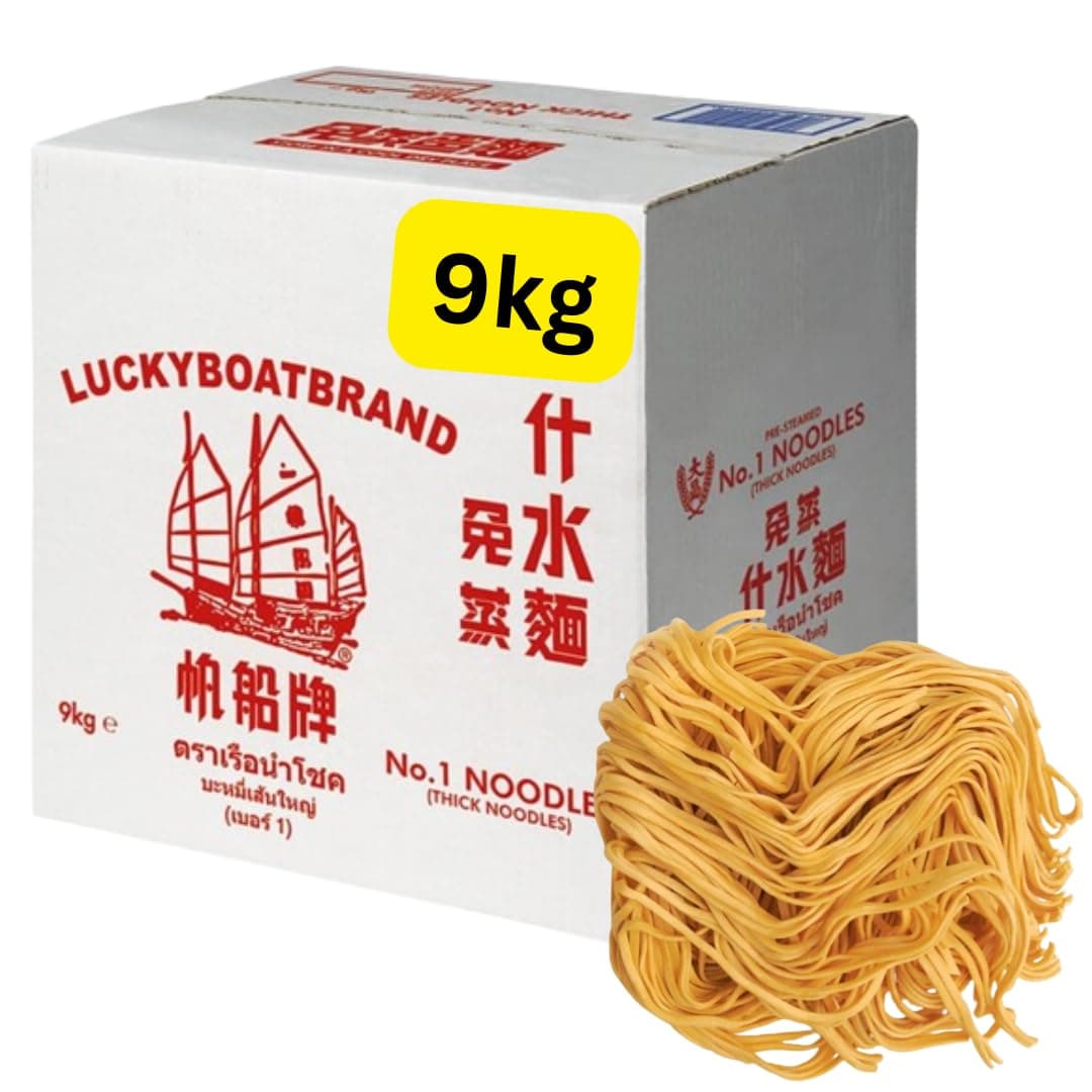 Chinese Lucky Boat Noodles (Bulk 9KG No 1 Thick Noodles)