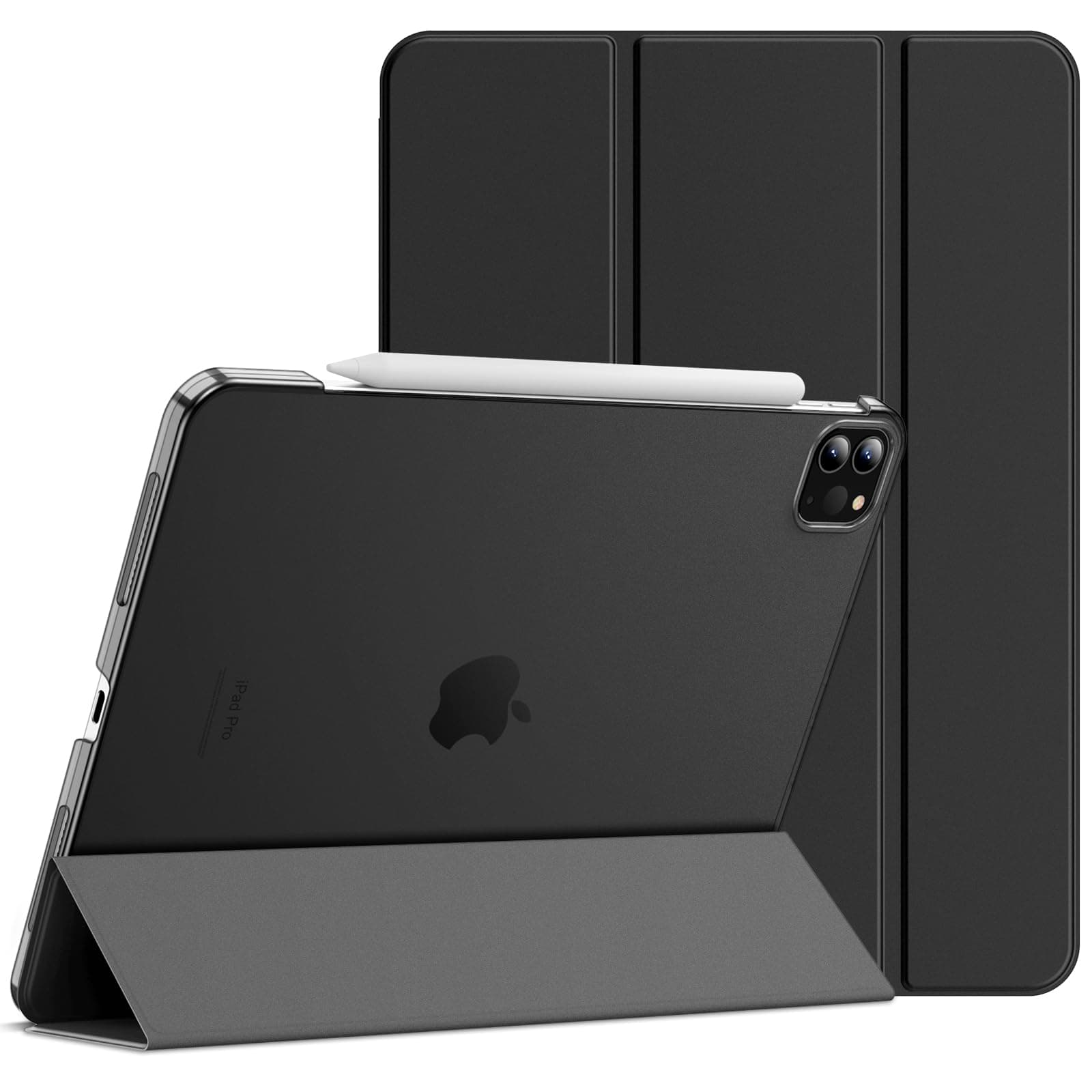 JETech Cover Case for iPad Pro 11-Inch, 2022/2021/2020/2018 Model (4th/3rd/2nd/1st Generation), Compatible with Pencil, Cover Auto Wake/Sleep (Black)