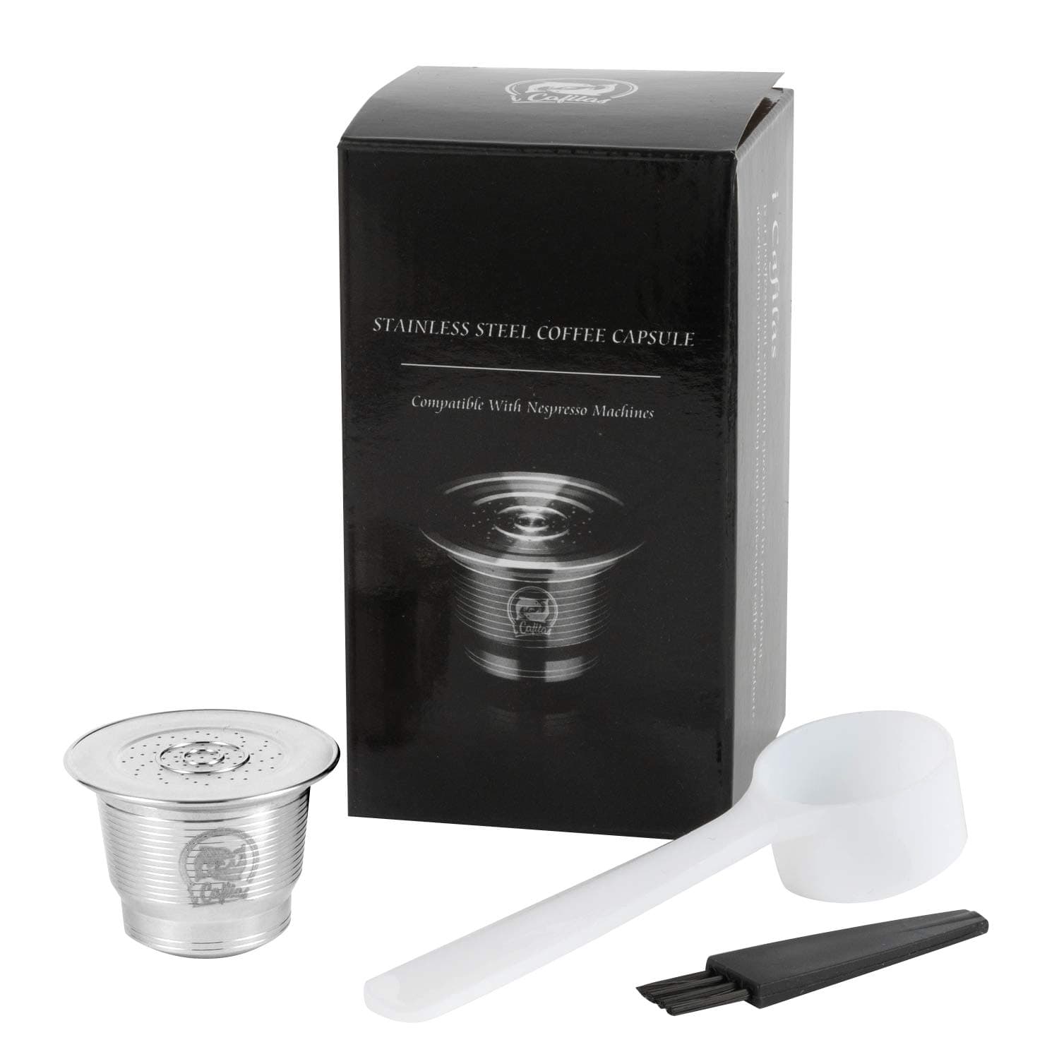 Steel Nespresso Capsules Reusable Nespresso Capsules Metal Refillable Nespresso Pod Cup Filters Metal Mesh Permanent Pod Holder Compatible with Nespresso Original Line Machines Silver by SOPRETY