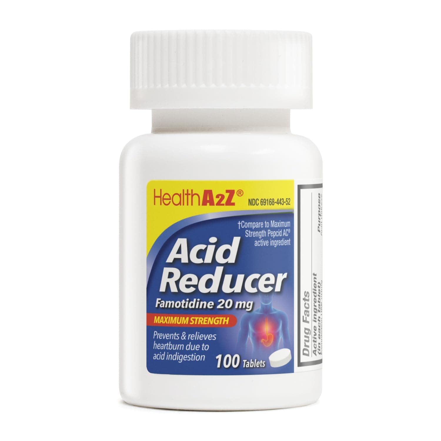 Acid Reducer | Famotidine 20mg | Maximum Strength | Relief from Heart Burn Due to Acid Indigestion (100 Tablets (Pack of 1))