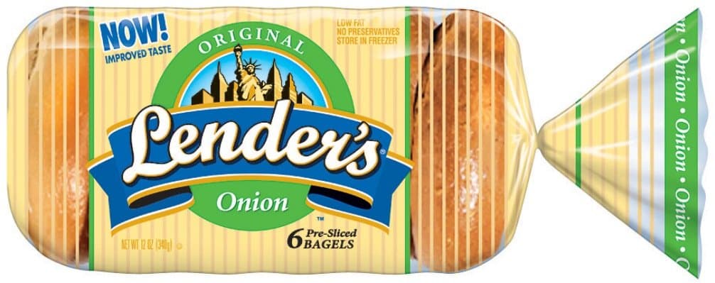 Lender's, Original Onion Bagel, 6 ct, 12 oz (Frozen)