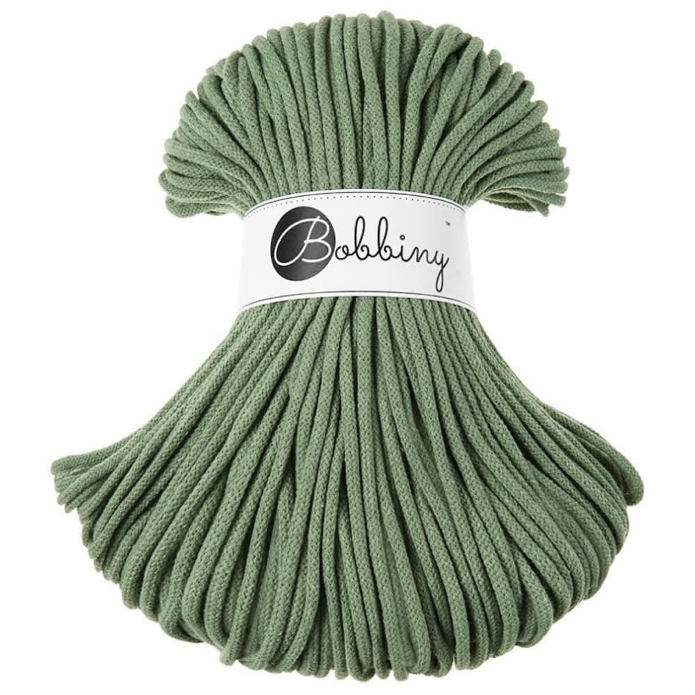 Premium 5mm Braided Macrame Cord (Eucalyptus Green) 108yds/330ft (100% Recycled Cotton)