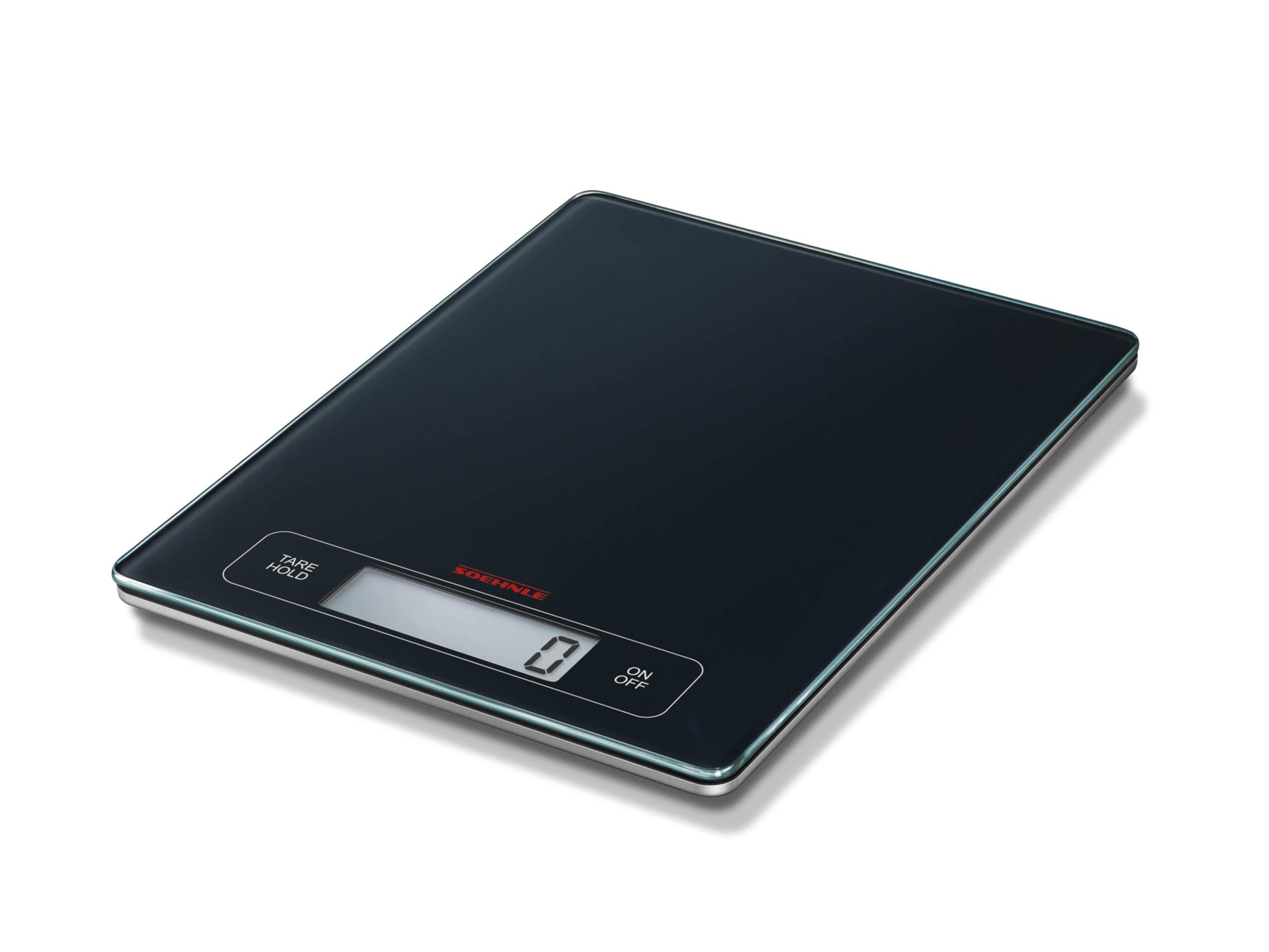 Soehnle Page Profi Kitchen Scales, Digital Food Scale for Baking and Cooking, Digital Kitchen Scale with Tare Function, Anthracite Black, capacity up to 15 kg, large size 26 x 20 cm kitchen scale