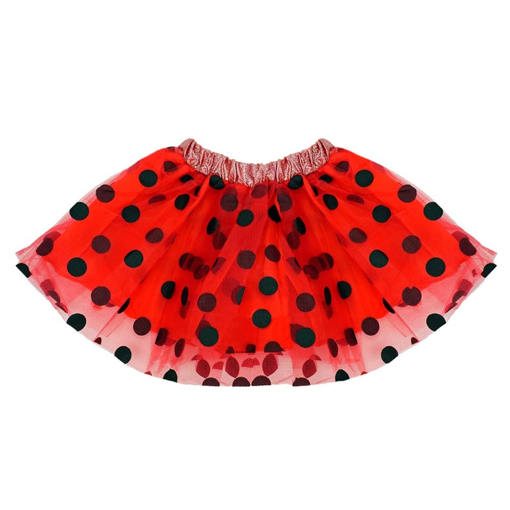 Ladybug Polka Dot Tulle Tutu Lined Skirt, Girls